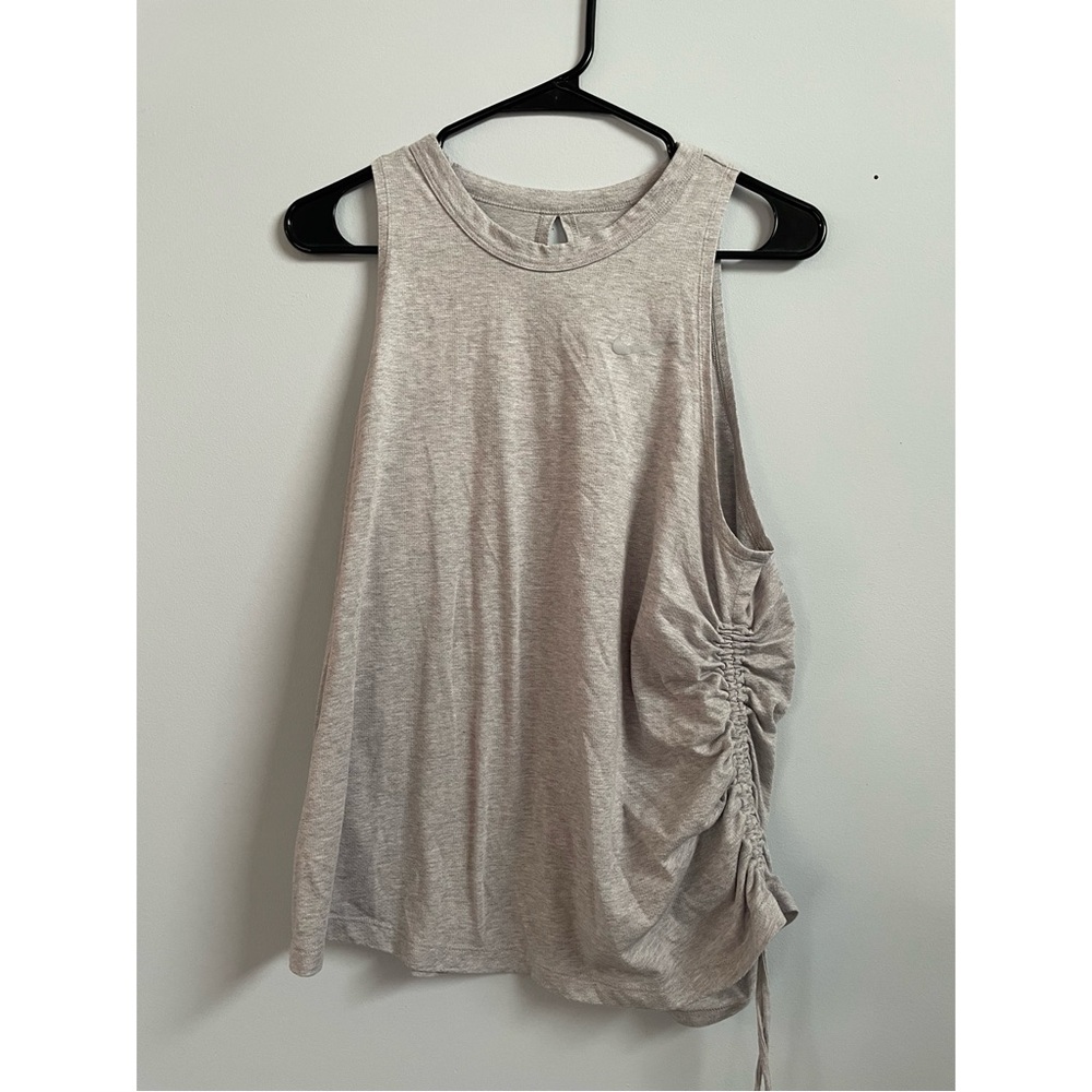 Nike Dri Fit Active Tank Gray size Large with side Drawstring 
Gently used